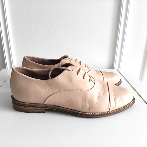 Dune real leather nude cream